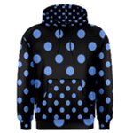 Polka Dots - Cornflower Blue on Black Men s Pullover Hoodie