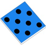 Polka Dots - Black on Dodger Blue Small Memo Pads