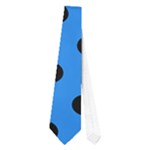 Polka Dots - Black on Dodger Blue Necktie (One Side)