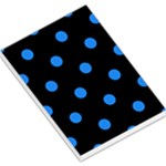 Polka Dots - Dodger Blue on Black Large Memo Pads