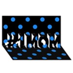 Polka Dots - Dodger Blue on Black #1 MOM 3D Greeting Cards (8x4)