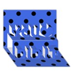 Polka Dots - Black on Royal Blue You Did It 3D Greeting Card (7x5)