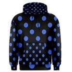 Polka Dots - Royal Blue on Black Men s Pullover Hoodie