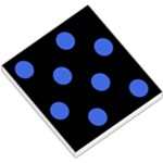 Polka Dots - Royal Blue on Black Small Memo Pads