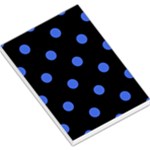 Polka Dots - Royal Blue on Black Large Memo Pads