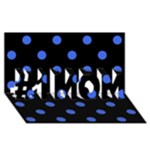 Polka Dots - Royal Blue on Black #1 MOM 3D Greeting Cards (8x4)