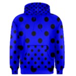 Polka Dots - Black on Blue Men s Pullover Hoodie