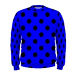Polka Dots - Black on Blue Men s Sweatshirt