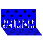 Polka Dots - Black on Blue #1 MOM 3D Greeting Cards (8x4)