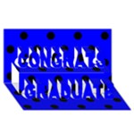 Polka Dots - Black on Blue Congrats Graduate 3D Greeting Card (8x4)