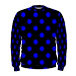 Polka Dots - Blue on Black Men s Sweatshirt