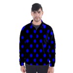 Polka Dots - Blue on Black Wind Breaker (Men)