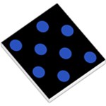 Polka Dots - Cerulean Blue on Black Small Memo Pads