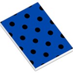Polka Dots - Black on Cobalt Blue Large Memo Pads