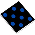 Polka Dots - Cobalt Blue on Black Small Memo Pads