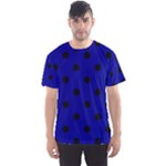 Polka Dots - Black on Dark Blue Men s Sport Mesh Tee