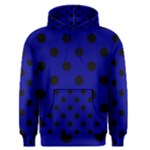 Polka Dots - Black on Dark Blue Men s Pullover Hoodie