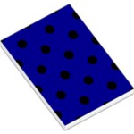 Polka Dots - Black on Dark Blue Large Memo Pads