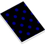 Polka Dots - Dark Blue on Black Large Memo Pads