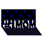 Polka Dots - Dark Blue on Black #1 MOM 3D Greeting Cards (8x4)