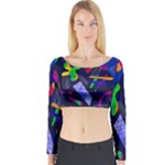 Colorful dream Long Sleeve Crop Top