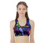 Colorful dream Sports Bra with Border