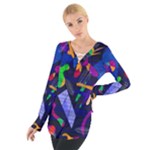 Colorful dream Women s Tie Up Tee