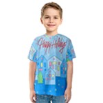 Xmas landscape - Happy Holidays Kids  Sport Mesh Tee