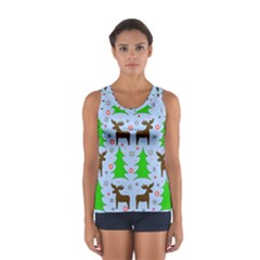 Reindeer and Xmas trees  Women s Sport Tank Top  from ArtsNow.com