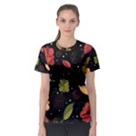 Autumn flowers  Women s Sport Mesh Tee