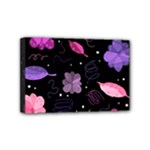 Purple and pink flowers  Mini Canvas 6  x 4 