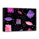 Purple and pink flowers  Canvas 18  x 12 