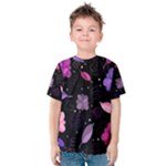 Purple and pink flowers  Kids  Cotton Tee