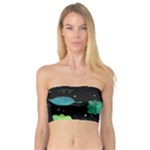 Blue and green flowers  Bandeau Top