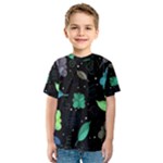 Blue and green flowers  Kids  Sport Mesh Tee