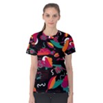 Colorful abstract art  Women s Cotton Tee