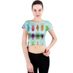 Animals Monster Music Crew Neck Crop Top