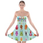 Animals Monster Music Strapless Bra Top Dress