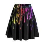 Color Rainbow High Waist Skirt