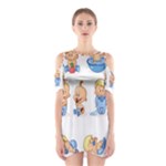 Cute Baby Picture Funny Cutout Shoulder Dress