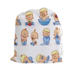Cute Baby Picture Funny Drawstring Pouches (XXL)
