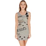 Coffe Cup Sleeveless Bodycon Dress