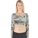 Coffe Cup Long Sleeve Crop Top