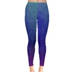 Polyart Dark Blue Purple Pattern Leggings 