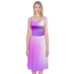 Purple White Background Bright Spots Midi Sleeveless Dress