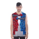 Red Boxing Gloves And A Competing Men s Basketball Tank Top