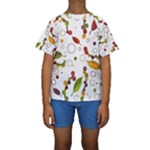 Adorable floral design Kids  Short Sleeve Swimwear