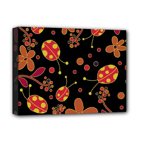 Flowers and ladybugs 2 Deluxe Canvas 16  x 12   from ArtsNow.com