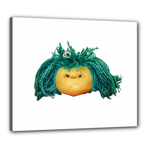 Angry Girl Doll Canvas 24  x 20  from ArtsNow.com