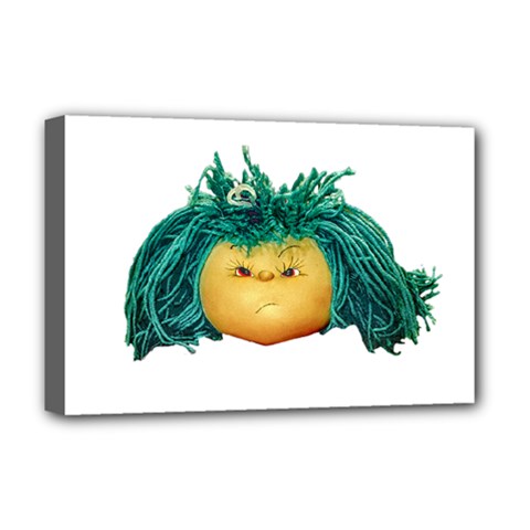 Angry Girl Doll Deluxe Canvas 18  x 12   from ArtsNow.com